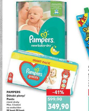 Kaufland Pampers dětské pleny nabídka