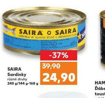 Kaufland Saira sardinky nabídka