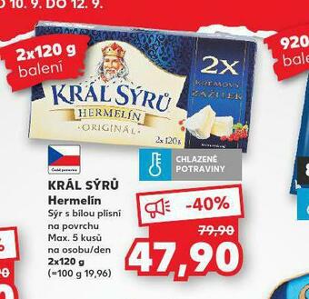 Kaufland Král sýrů hermelín nabídka