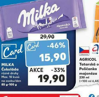 Kaufland Milka čokoláda nabídka