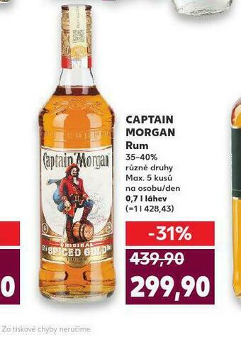 Kaufland Captain morgan rum nabídka