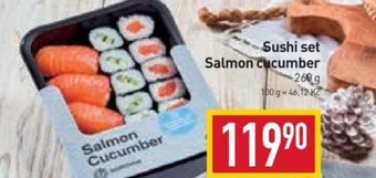 Billa Sushi set Salmon cucumber nabídka