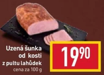 Billa Uzená šunka od kosti z pultu lahůdek nabídka