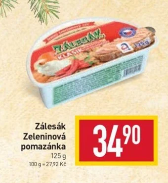 Billa Zálesák Zeleninová pomazánka nabídka