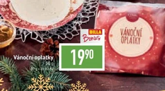 Billa Vánoční oplatky nabídka
