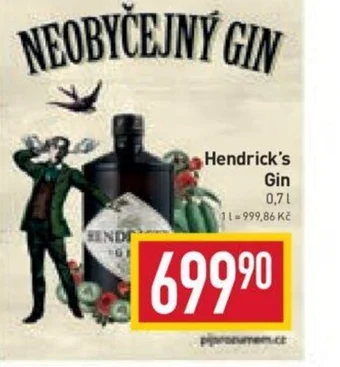 Billa Hendrick's Gin nabídka