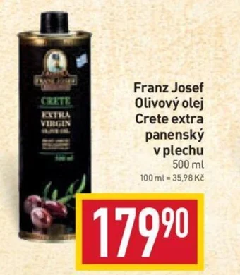 Billa Franz Josef Olivový olej Crete extra panenský v plechu nabídka