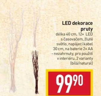 Billa LED dekorace pruty nabídka