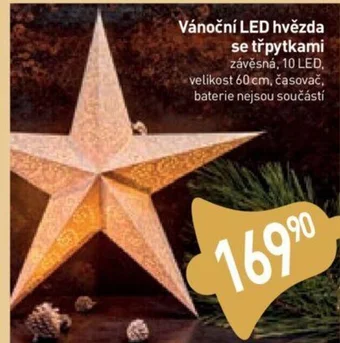 Billa Vánoční LED hvězda se třpytkami nabídka