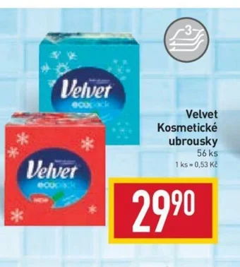 Billa Velvet Kosmetické ubrousky nabídka