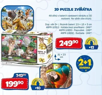 Sparkys 3D PUZZLE ZVÍŘÁTKA nabídka