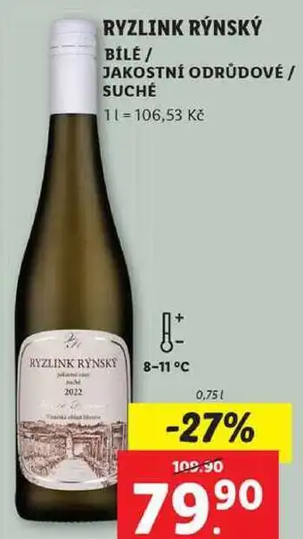 Lidl Ryzlink rýnský, 0,75 l nabídka