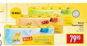 Billa Billa toaletní papír 10 rolí nabídka