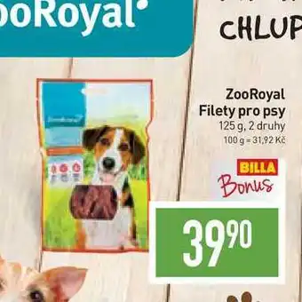 Billa Zooroyal filety pro psy 125 g nabídka
