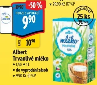Albert Albert Trvanlivé mléko nabídka