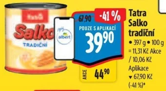 Albert Tatra Salko tradiční nabídka