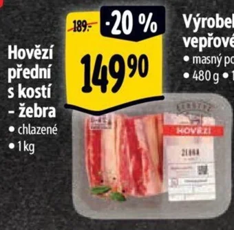 Albert Hovězí přední s kostí - žebra nabídka