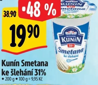 Albert Kunín Smetana ke šlehání 31% nabídka