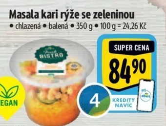 Albert Masala kari rýže se zeleninou nabídka