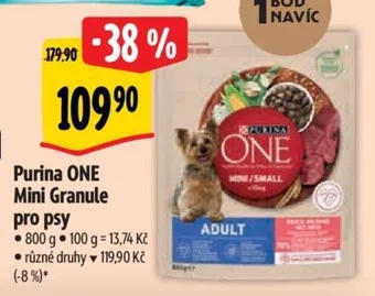 Albert Purina ONE Mini Granule pro psy nabídka