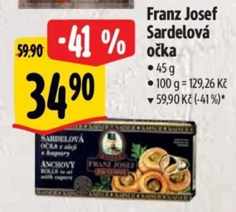 Albert Franz Josef Sardelová očka nabídka