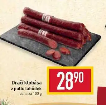 Billa Dračí klobása z pultu lahůdek cena za 100 g nabídka