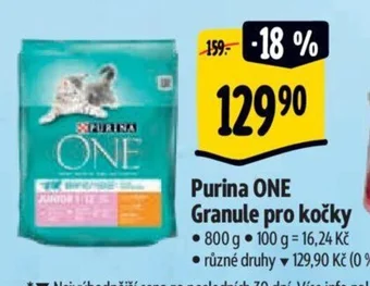 Albert Purina ONE Granule pro kočky nabídka
