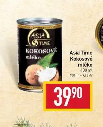 Billa Asia time kokosové mléko 400 ml nabídka