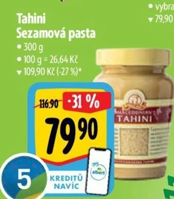 Albert Tahini Sezamová pasta nabídka