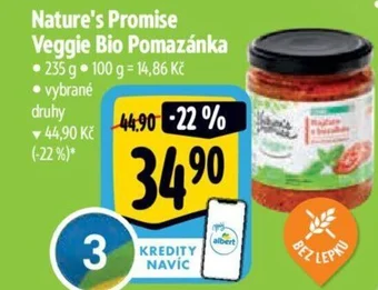 Albert Nature's Promise Veggie Bio Pomazánka nabídka