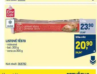 Makro Listové těsto nabídka