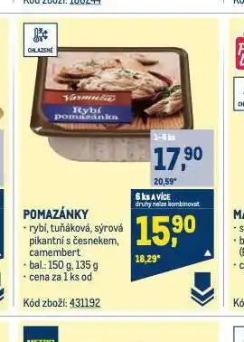 Makro Pomazánky nabídka