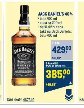 Makro Jack daniel's nabídka