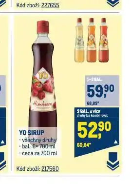 Makro Yo sirup nabídka