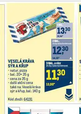 Makro Veselá kráva sýr a křup nabídka