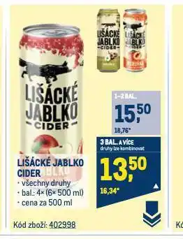 Makro Lišácké jablko cider nabídka