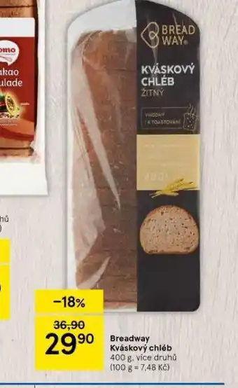Tesco Breadway kváskový chléb nabídka
