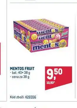 Makro Mentos fruit nabídka