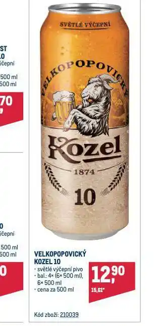 Makro Pivo velkopopovický kozel nabídka