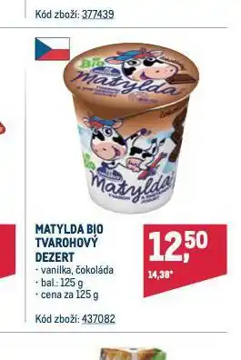 Makro Matylda bio tvarohový dezert nabídka