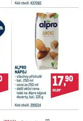 Makro Alpro sójový dezert nabídka