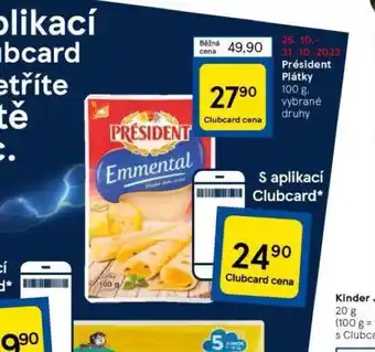 Tesco Président plátky nabídka