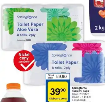Tesco Springforce toaletní papír nabídka