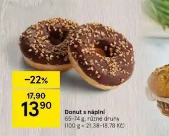 Tesco Donut s náplní nabídka