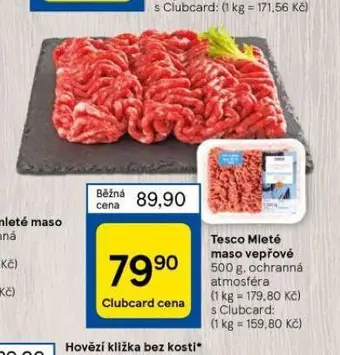 Tesco Mleté maso vepřové nabídka