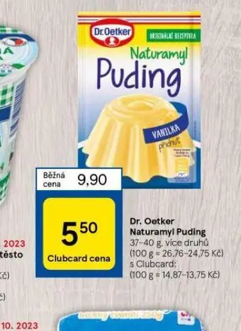 Tesco Dr. oetker naturamyl puding nabídka