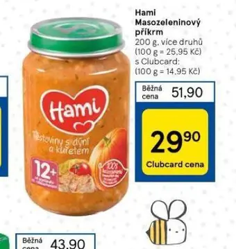 Tesco Hami masozeleninový příkrm nabídka