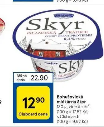 Tesco Bohušovická mlékárna skyr nabídka