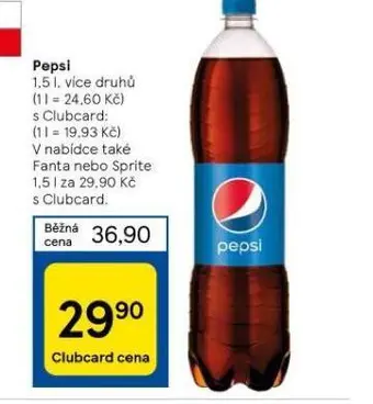 Tesco Pepsi, fanta, sprite nabídka