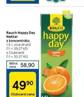 Tesco Rauch happy day nektar z koncentrátu nabídka